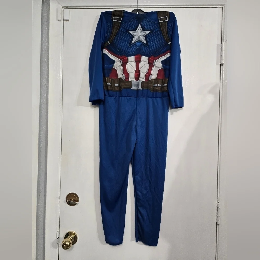 Marvel Kid's Captain America Bodysuit Costume Sz Medium
